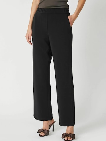 Regular Pantalon 'Amira' co'couture en noir : devant