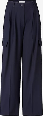 Rich & Royal Wide leg Cargo Pants in Blue: front