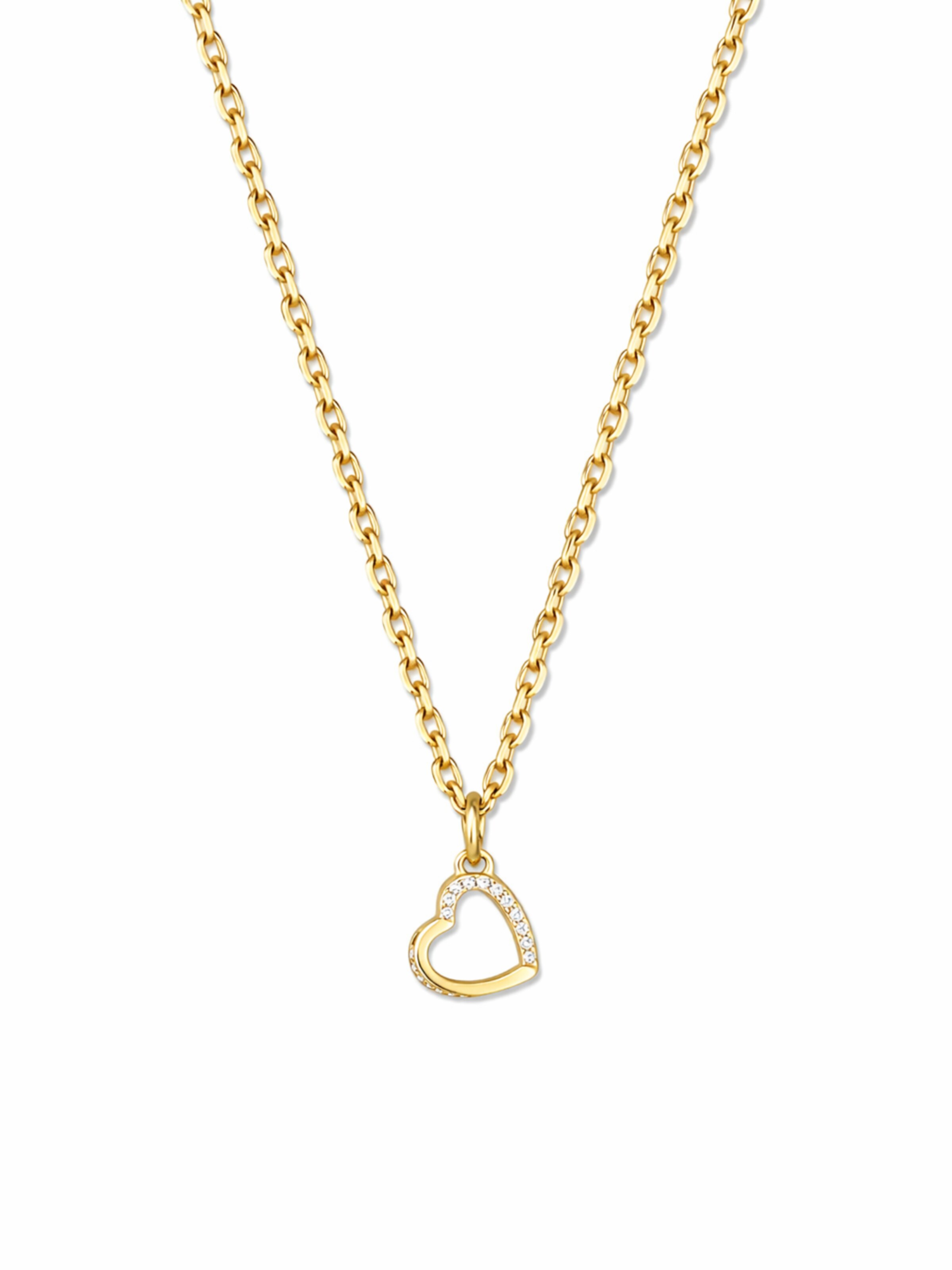 Pure Schmuck Ketting 'Heart Glow' in Goud