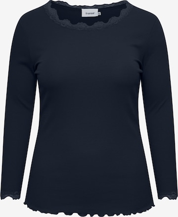 Fransa Curve Shirt in Blauw: voorkant