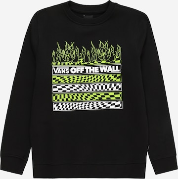 VANSSweater majica - crna boja: prednji dio