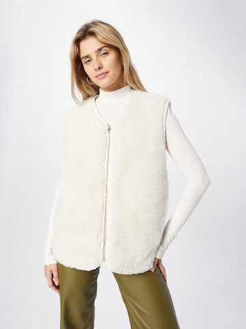WEEKDAY Vest 'Peggy Pile' in Beige: front