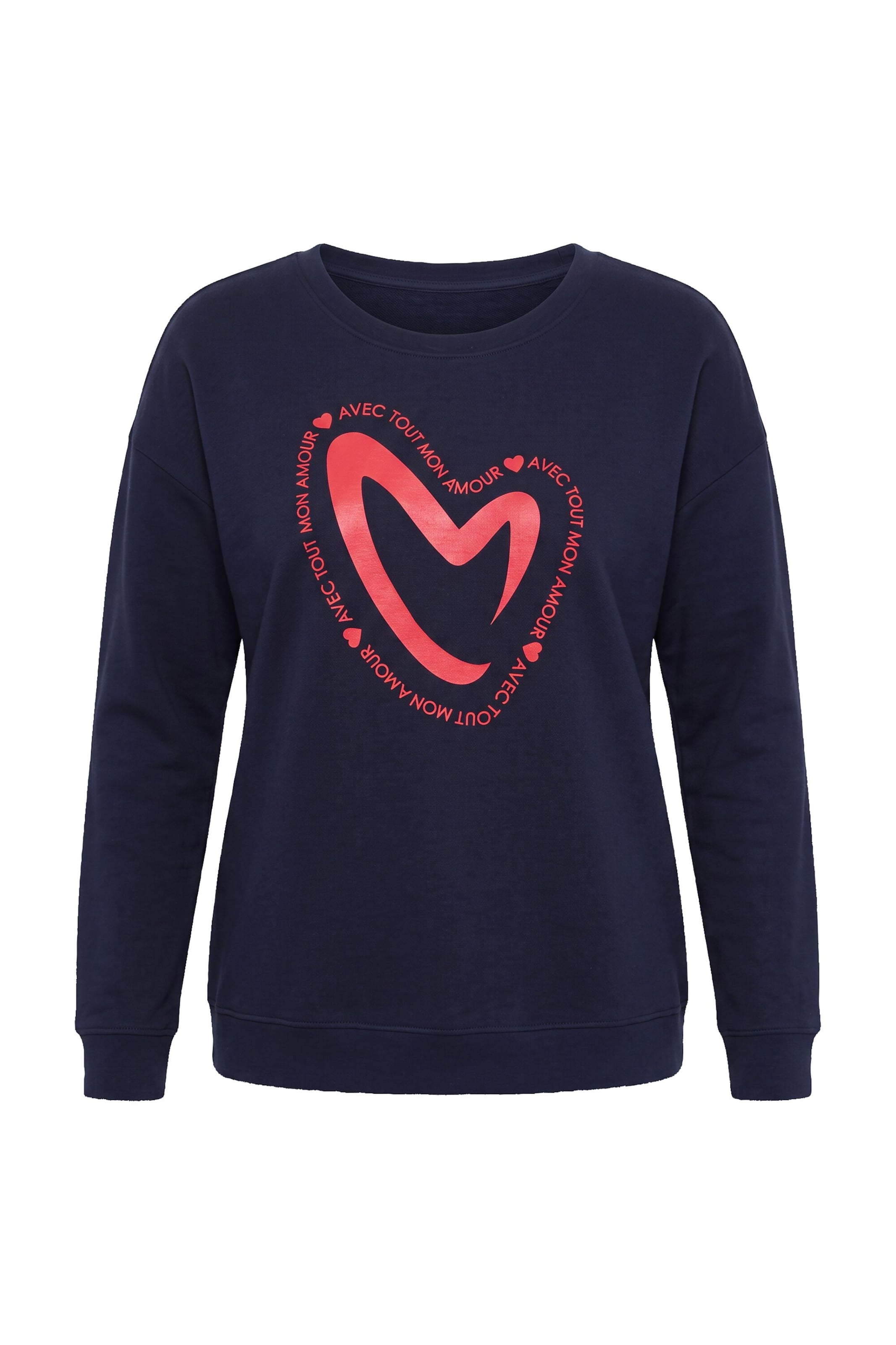 MIAMODA Sweatshirt in XL in Marine blue / Red, Item view