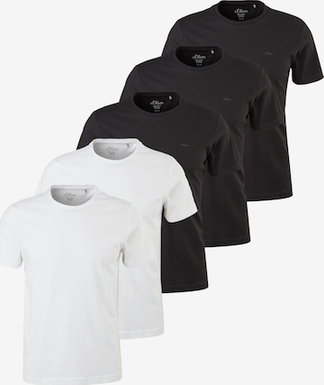 s.Oliver Shirt 'Basic' in Schwarz: Vorderseite