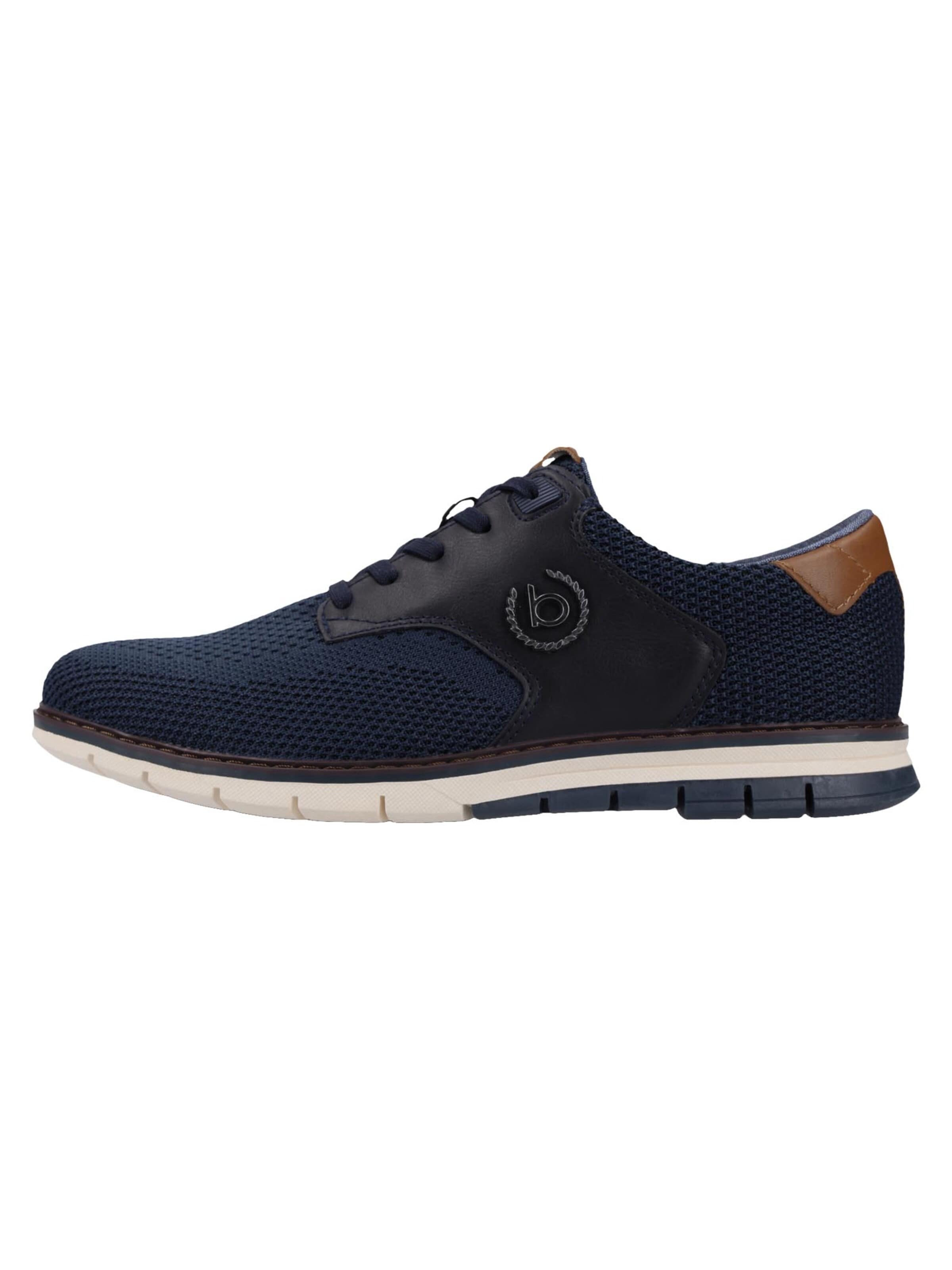 bugatti Athletic Lace-Up Shoes 'Basic' in Blue: front