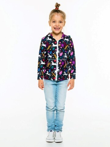 Mr. Gugu & Miss Go Hoodie 'Folk Unicorn' in Blau: Vorderseite