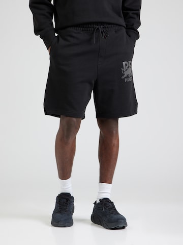 HUGO Loose fit Pants 'Deswick' in Black: front