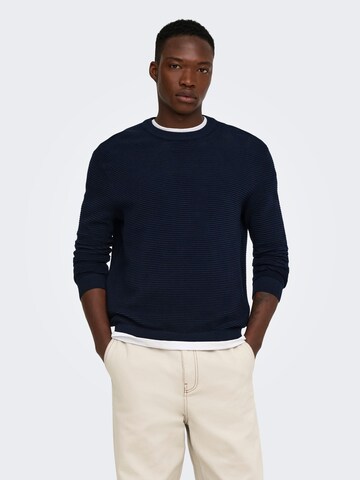 Only & Sons Pullover 'ONSRon' i blå: forside