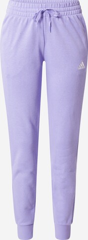 ADIDAS SPORTSWEAR Loose fit Workout Pants 'Essentials French Terry' in Purple: front