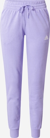 ADIDAS SPORTSWEAR Workout Pants 'Essentials French Terry' in Purple: front