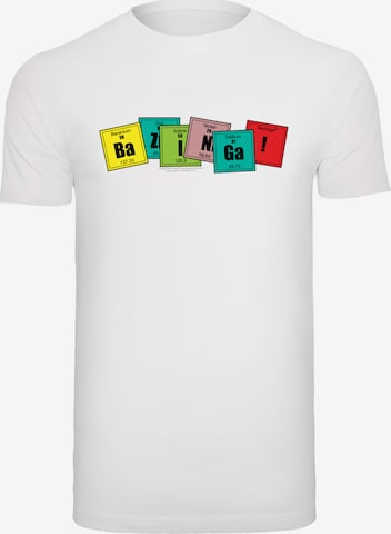 F4NT4STIC Shirt 'Bazinga' in Wit: voorkant