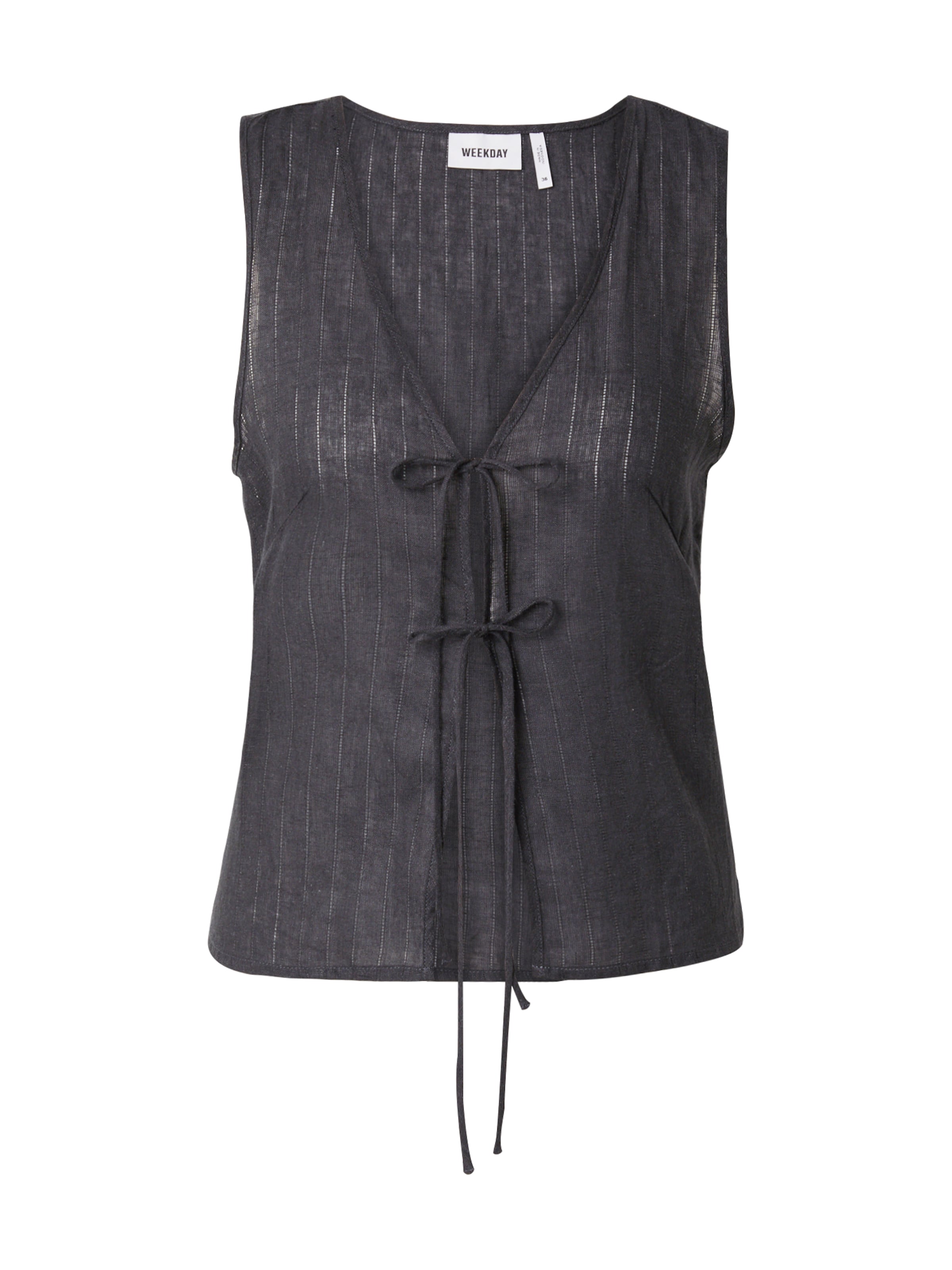 WEEKDAY Halenka 'Cecile' – šedá: přední strana