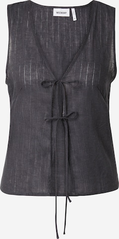 WEEKDAY Bluse 'Cecile' in Grau: Vorderseite