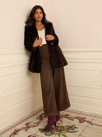 Manteau mi-saison 'Chevron' love & roses en marron