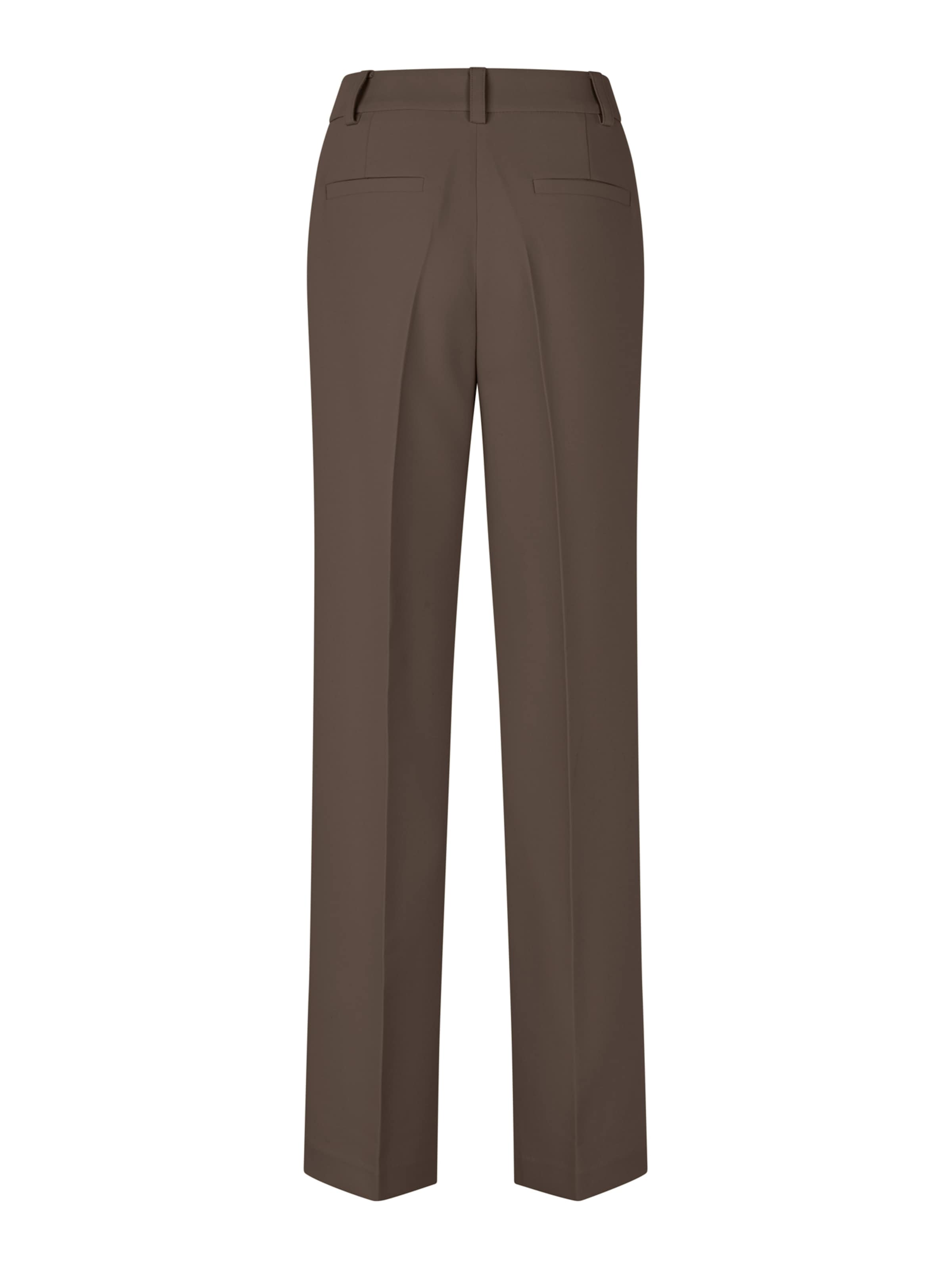 modström Wide leg Pleated Pants 'Gale' in Brown