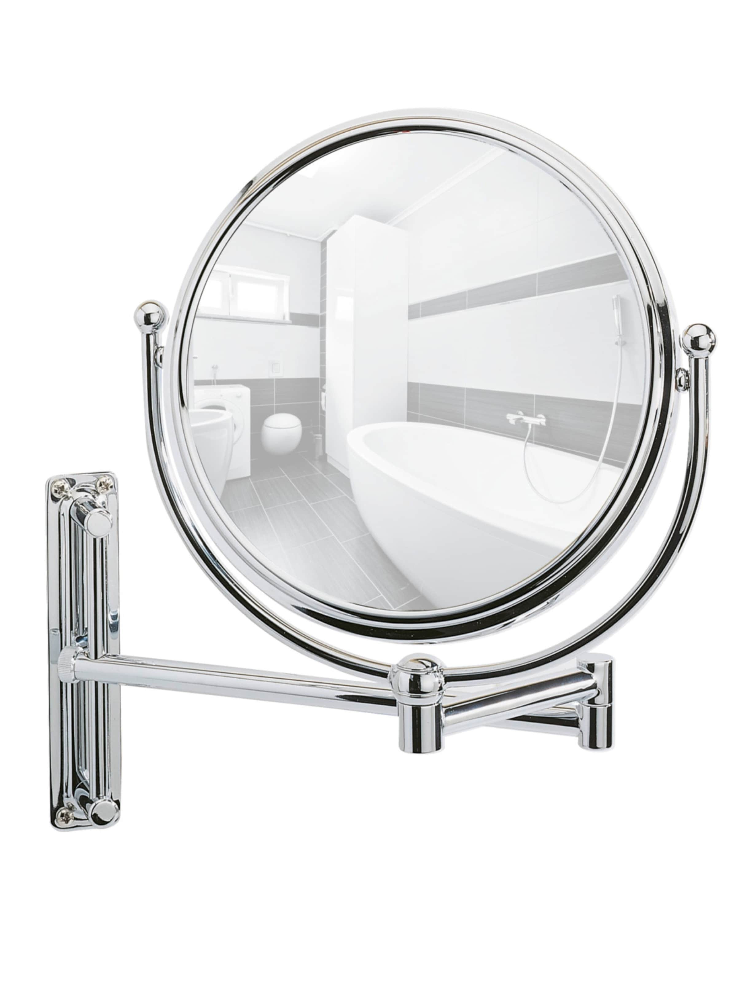 Wenko Cosmetic Mirror 'Deluxe' in Silver: front