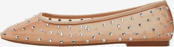 MANGO Ballet Flats 'Space1' in Beige: front