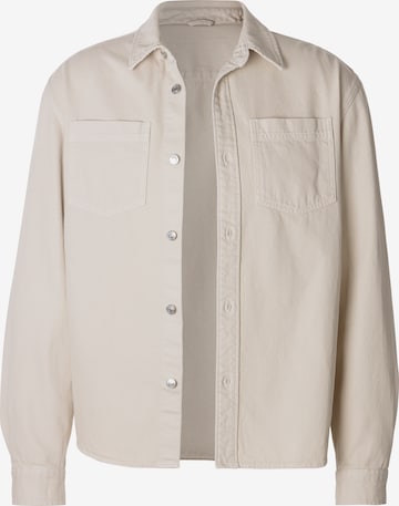 JOHN DEVIN Button Up Shirt in Beige: front