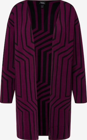 Ulla Popken Knit Cardigan in Purple: front