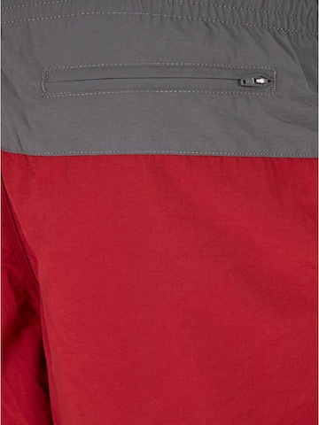Urban Classics Kratke kopalne hlače | rdeča barva