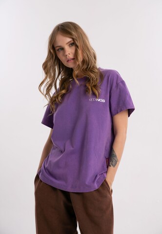 T-Shirt ET Nos en violet : devant