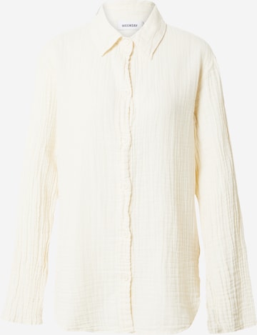 WEEKDAY Blouse in Wit: voorkant