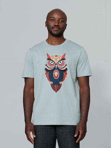 T-Shirt 'Colorful Owl' Watapparel en vert : devant