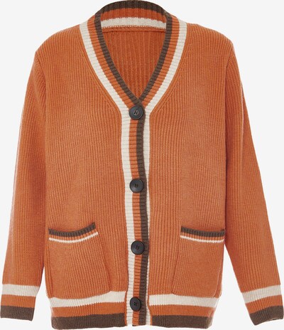 FUMO Knit cardigan in Cream / Orange / Black, Item view