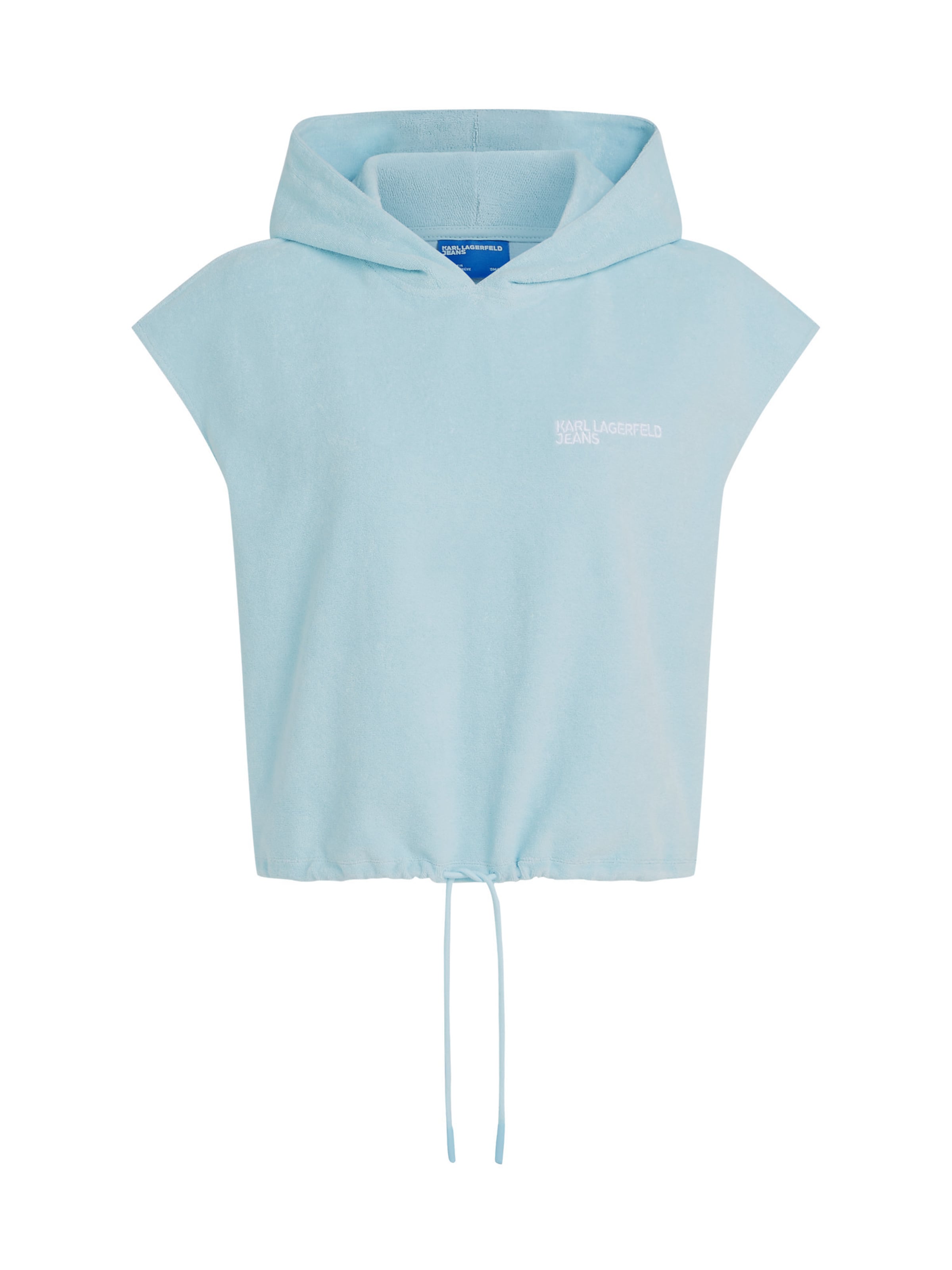 Megztinis be užsegimo iš KARL LAGERFELD JEANS, spalva – dangaus žydra / balta, Prekių apžvalga
