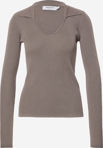 MSCH COPENHAGEN Sweater 'Aggie Harike' in Grey: front