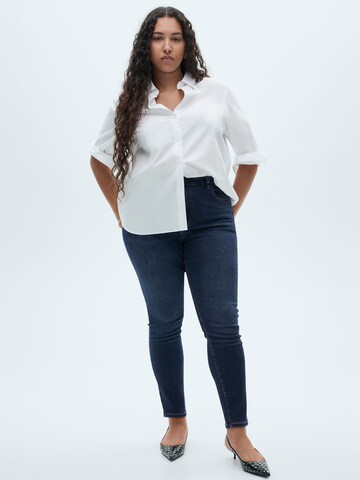 MANGO Skinny Jeans 'CARLA' in Blauw: voorkant