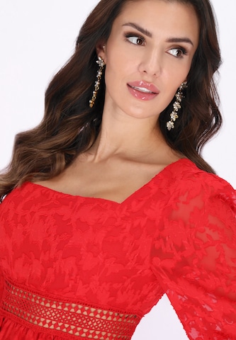 Robe 'Festive' faina en rouge