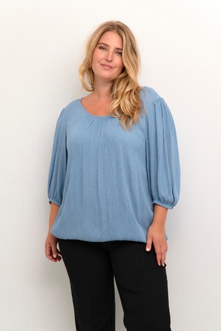 Camicia da donna 'Wilina' di KAFFE CURVE in blu: frontale