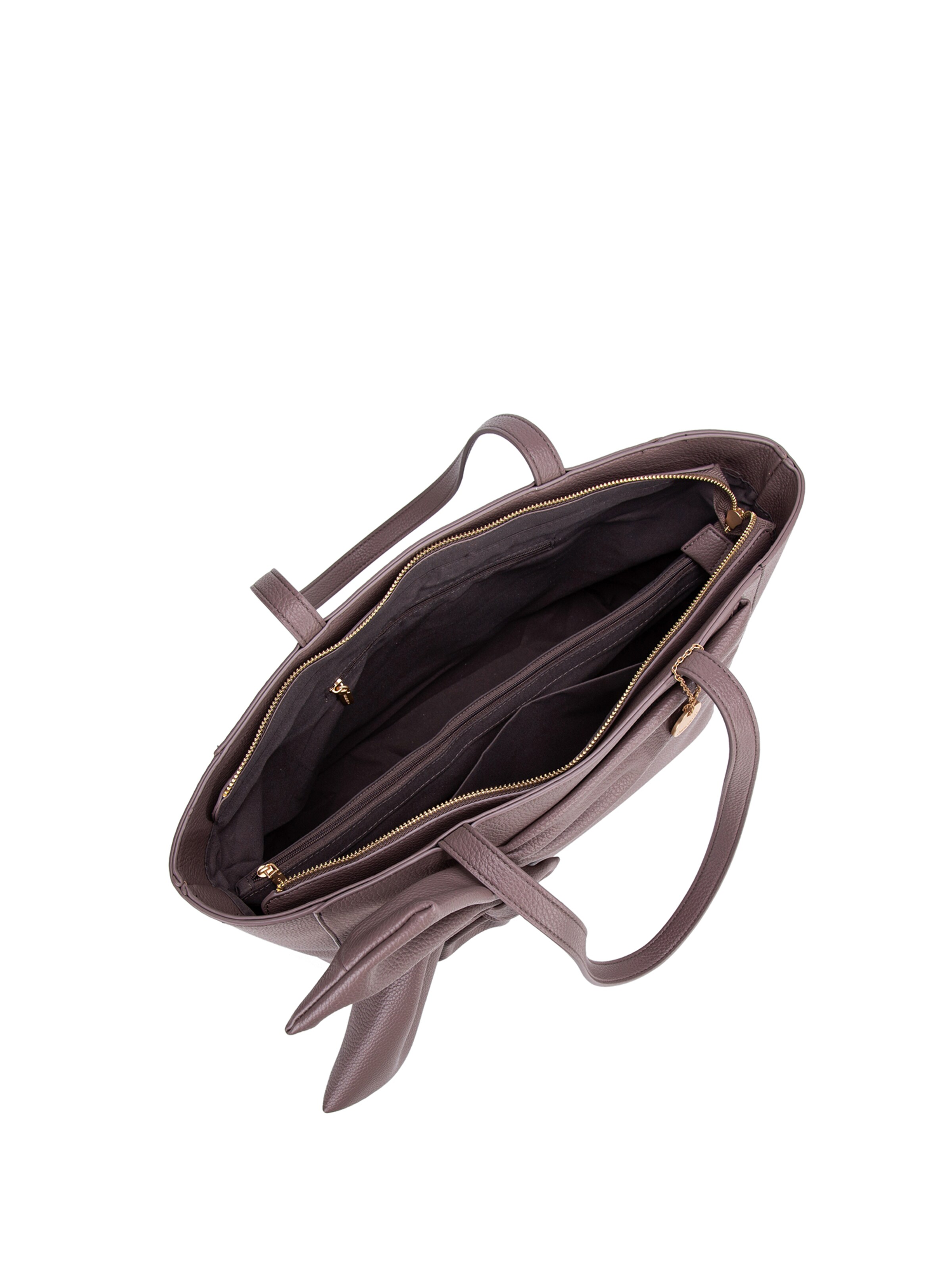Borsa a spalla 'Borsa a Spalla Donna Velvetine Elite - Pelle Vegana PU con Fiocco' di Diana&Co. in grigio