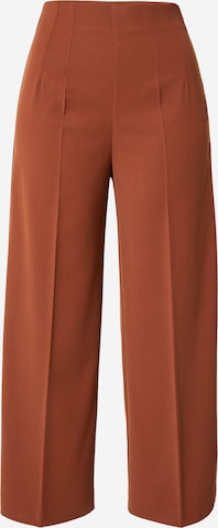 Lindex Wide leg Παντελόνι με τσάκιση 'Lykke' σε καφέ: μπροστά