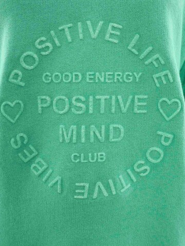 Zwillingsherz Μπλούζα φούτερ 'Positive Mind' σε πράσινο
