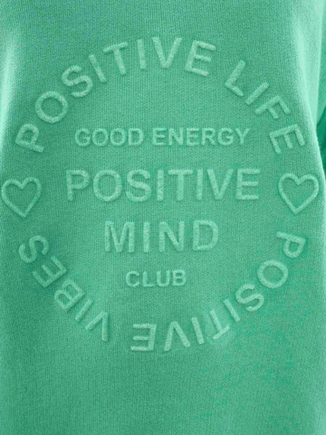 zaļš Zwillingsherz Džemperis 'Positive Mind'