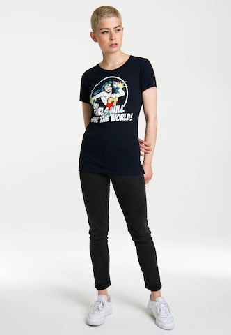 LOGOSHIRT T-Shirt 'Wonder Woman' in Blau