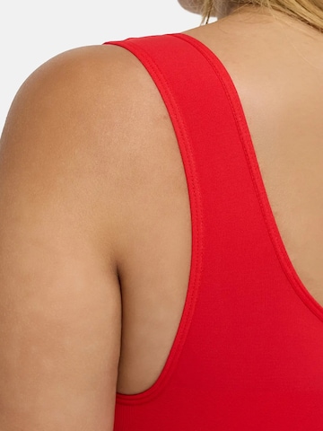 cfab (formerly creamy fabrics) - Body moldeador 'Tank Bodysuit Sculpting Shapewear mit String' en rojo