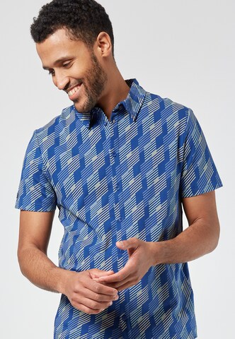 4funkyflavours - Ajuste regular Camisa 'it RunsThrough Me' en azul: frente