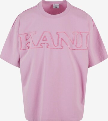 T-Shirt Karl Kani en rose : devant