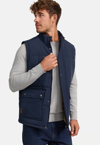 INDICODE JEANS Bodywarmer in Blauw: voorkant