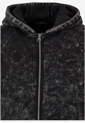 Urban Classics Zip-Up Hoodie in Black