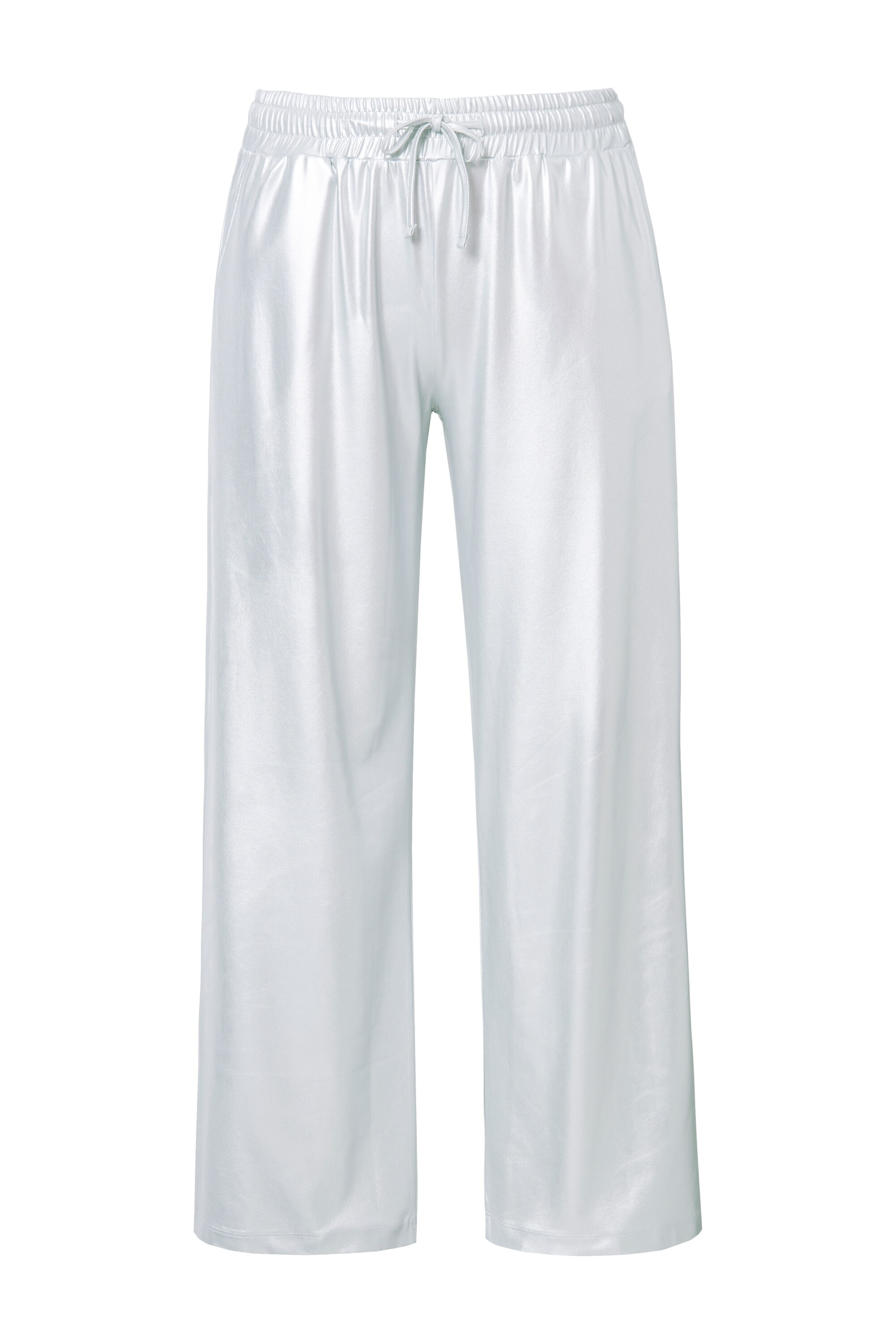 MIAMODA Wide leg Broek in Zilver: voorkant