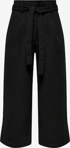 JDY Wide leg Pleat-front trousers in Black: front