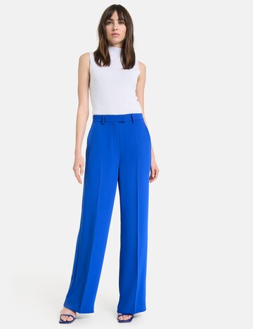 TAIFUN Wide Leg Bügelfaltenhose in Blau