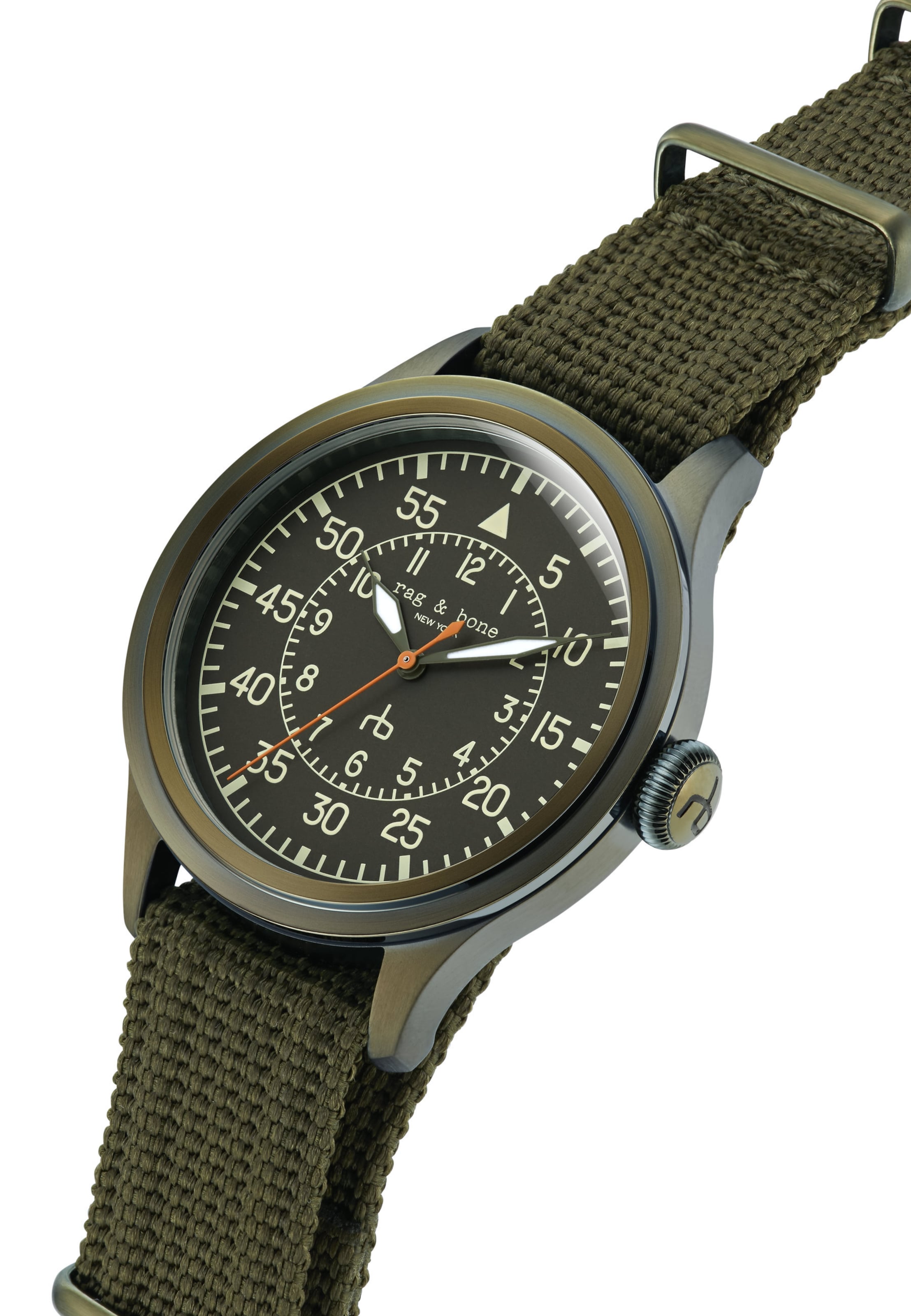 rag & bone Analoog horloge 'Archer' in Groen