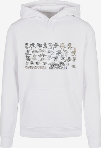 ABSOLUTE CULT Sweatshirt 'Tom And Jerry - Jerry Cartoon Dept' in Wit: voorkant