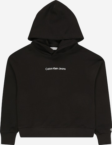 Sweat-shirt Calvin Klein Jeans en noir : devant