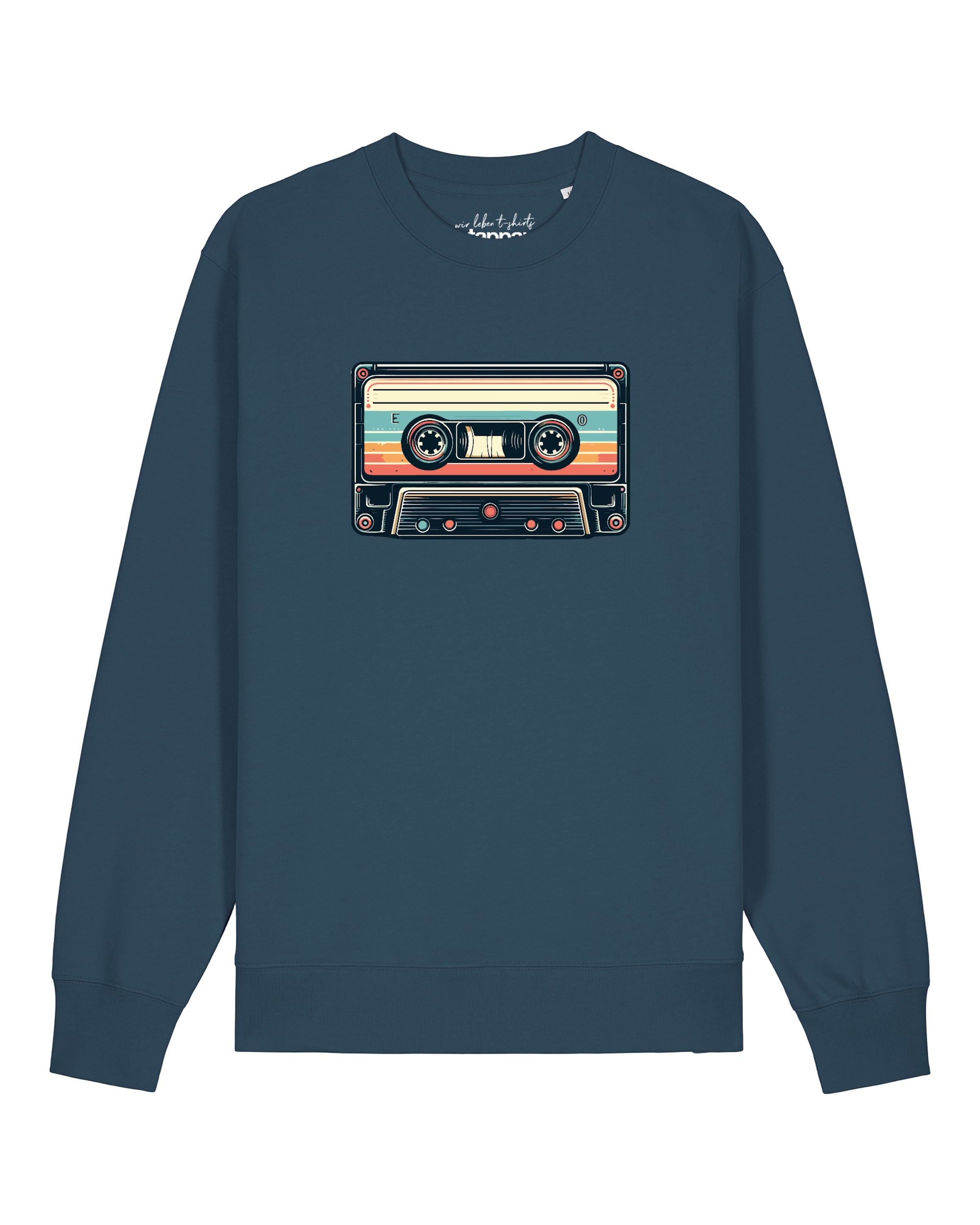 Watapparel Sweatshirt 'Retro Kassette' in Grün: Vorderseite